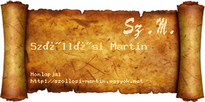 Szőllősi Martin névjegykártya